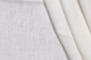 Georgine Woven Linen Drapery Fabric in Bleach