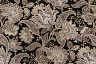Mill Creek Valdosta Printed Linen Blend Drapery Fabric in Lava