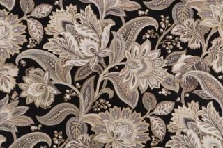 Mill Creek Valdosta Printed Linen Blend Drapery Fabric in Lava