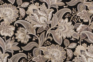 Mill Creek Valdosta Printed Linen Blend Drapery Fabric in Lava