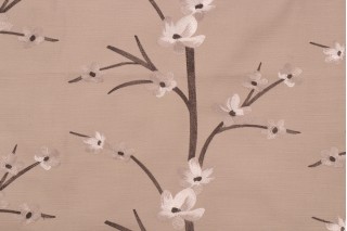 Richloom Platinum Collection Juanita Embroidered Drapery Fabric in Silver