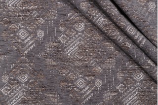 PK Lifestyles Grand Tour Woven Chenille Upholstery Fabric in Shale