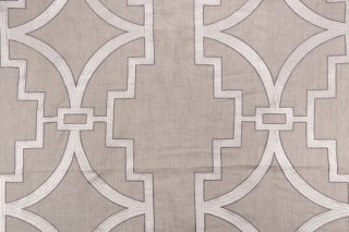 Anna French Songyue W736147 Embroidered Drapery Fabric in Natural for Thibaut