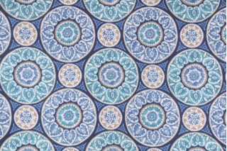 Richloom Tabea Printed Polyester Outdoor Fabric in Chambray