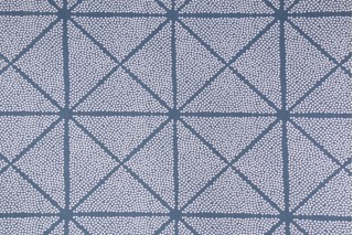 Richloom Alluma Printed Cotton Drapery Fabric in Navy