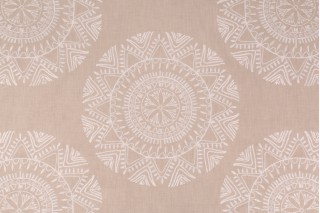 Richloom Saskia Embroidered Cotton Blend Decorator Fabric in Sand