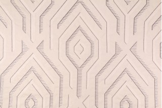 Richloom Domus Embroidered Cotton Decorator Fabric in Graphite