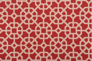 Richloom Octo Printed Polyester Outdoor Fabric in Chili