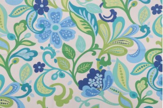 Richloom Wildwood Printed Polyester Outdoor Fabric in Lagoon