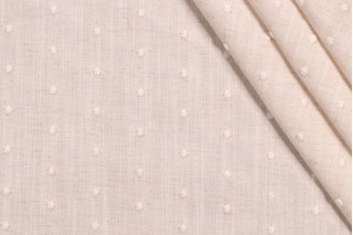 PK Lifestyles Swiss Dot Embroidery Decorator Fabric in Vanilla