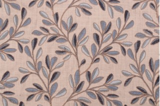 Kaufmann Leafage Embroidered Drapery Fabric in Horizon