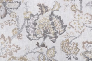 Braemore Renato/Cir Printed Linen Blend Drapery Fabric in Pearl