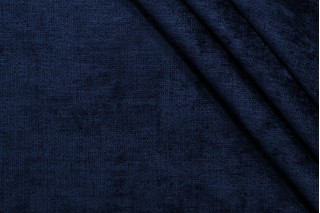 Kaufmann Lucca Woven Chenille Upholstery Fabric in Indigo