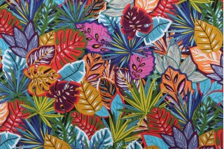 Stof France Lokoli Printed Cotton Drapery Fabric in Multicolore
