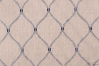 Williamsburg Deane Embroidery Drapery Fabric in Storm