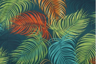 Stof France Arenge Printed Cotton Twill Drapery Fabric in Multicolore