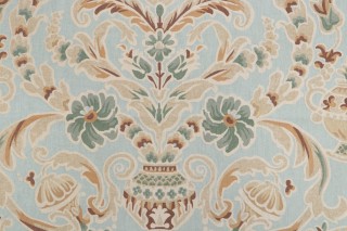 Thibaut Palisades F93824 Printed Linen Blend Drapery Fabric in Aqua