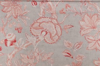 Thibaut Rittenhouse F94146 Printed Cotton Blend Drapery Fabric in Blue & Tan