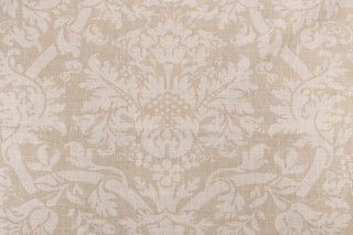 Thibaut Residence Damask F91348 Printed Linen Blend Drapery Fabric in Beige