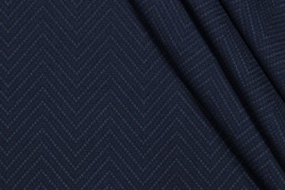 Thibaut Haven Herringbone W80008 Woven Solution Dyed Acrylic Outdoor Fabric in Navy