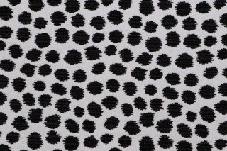Thibaut Sarah Spot W80344 Woven Solution Dyed Acrylic Chenille Outdoor Fabric in Black