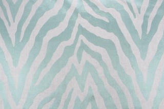 Thibaut Etosha W736124 Embroidered Linen Drapery Fabric in Aqua