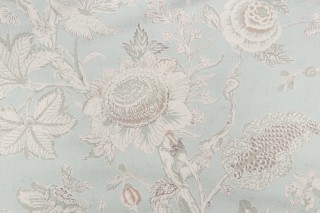 Thibaut Rittenhouse F94149 Printed Cotton Blend Drapery Fabric in Sea Glass