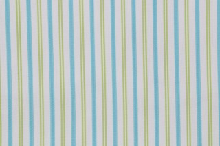 Thibaut Resort Ticking W716036 Woven Decorator Fabric in Turquoise and Green
