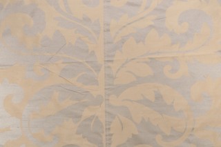 1 Yard Thibaut Frotolla F91303 Printed Silk Drapery Fabric in Beige
