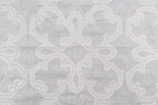 Thibaut Park Slope W764118 Embroidered Drapery Fabric in White