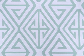 Thibaut Demetrius Applique W724307 Embroidered Drapery Fabric in Aqua