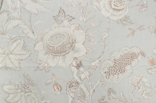 Thibaut Rittenhouse F94149 Printed Cotton Blend Drapery Fabric in Sea Glass