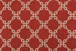 1 Yard Thibaut Bowen W74337 Woven Upholstery Fabric in Coral