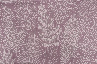 Thibaut Stackhouse AF1369 Printed Linen Drapery Fabric in Purple