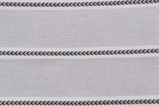 Thibaut Saybrook Stripe W80792 Woven Solution Dyed Acrylic Outdoor Fabric in Charcoal and Sterling