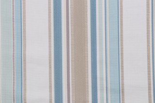 1 Yard Thibaut Barnegat Stripe W80101 Woven Cotton Decorator Fabric in Linen on Aqua