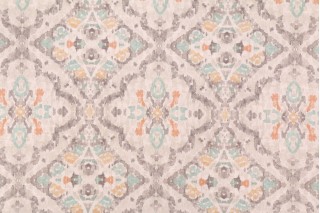 Kelly Ripa Seen & Heard Printed Cotton Drapery Fabric in Shell