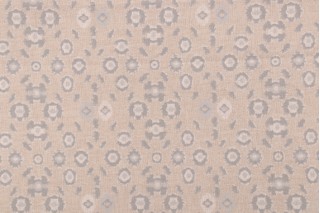 Lacefield Bohemia-Danish Linen Printed Cotton Blend Drapery Fabric in Titanium