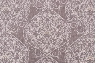 Valiant Fabrics Bethany Embroidered Drapery Fabric in Shadow