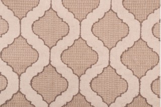Valiant Fabrics Sonora Embroidered Drapery Fabric in Fawn