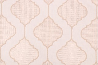 Valiant Fabrics Sonora Embroidered Drapery Fabric in Ivory