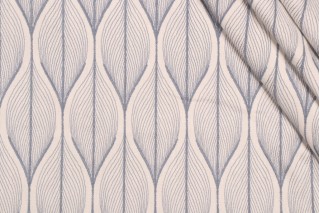 Richloom Respite Embroidered Drapery Fabric in Ocean