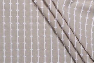 PK Lifestyles Loops Embroidered Drapery Fabric in Twine