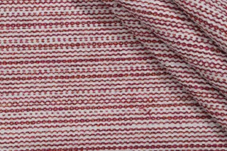 Links Woven Chenille Upholstery Fabric in Ruby