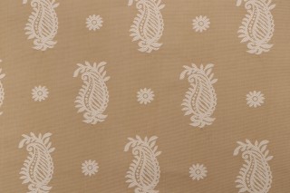 Thibaut Wharton Paisley W71436 Damask Upholstery Fabric in Caramel
