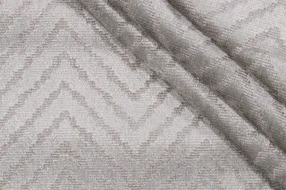 Thibaut Zenith AW7841 Grospoint Velvet Upholstery Fabric in Light Grey