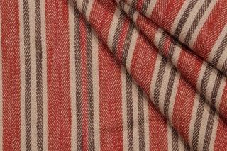 Thibaut Sullivan Stripe W79103 Woven Upholstery Fabric in Brick