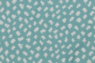Thibaut Pongo W79627 Woven Upholstery Fabric in Turquoise and White