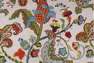 Covington Wilmington Printed Linen Blend Drapery Fabric in Multi 11