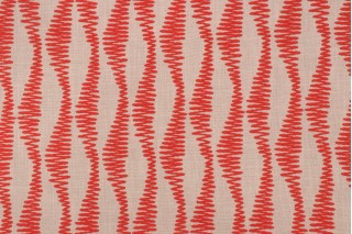 Hamilton Tahoe Embroidered Drapery Fabric in Adobe